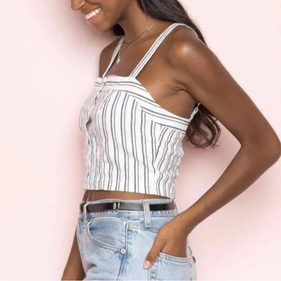 Brandy Melville striped corset crop top. - Picture 6 of 9